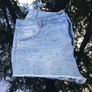floral print shorts 20W
